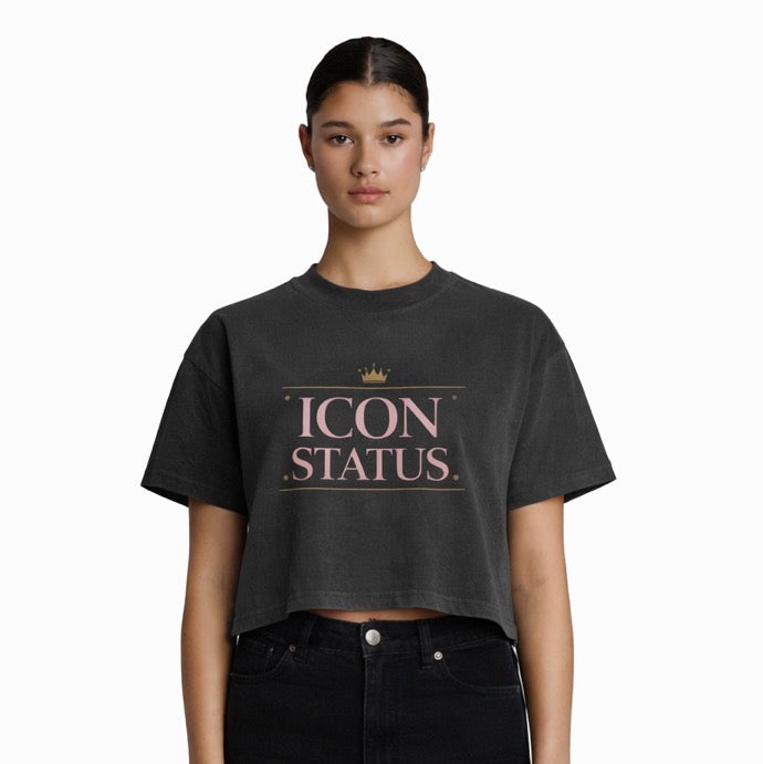 Icon Status Heavy Faded Crop Tee